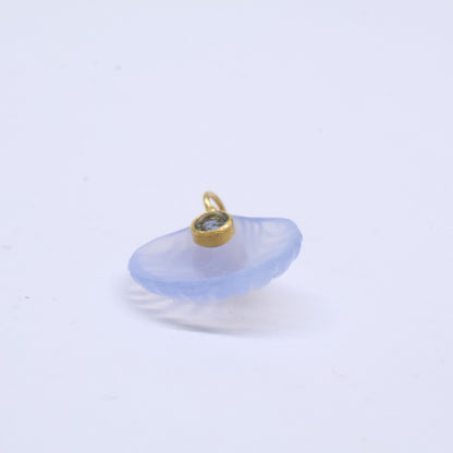 Marie-Helene de Taillac マリーエレーヌドゥタイヤック 【美品】22K カラーストーン シェル チャーム ペンダントトップ