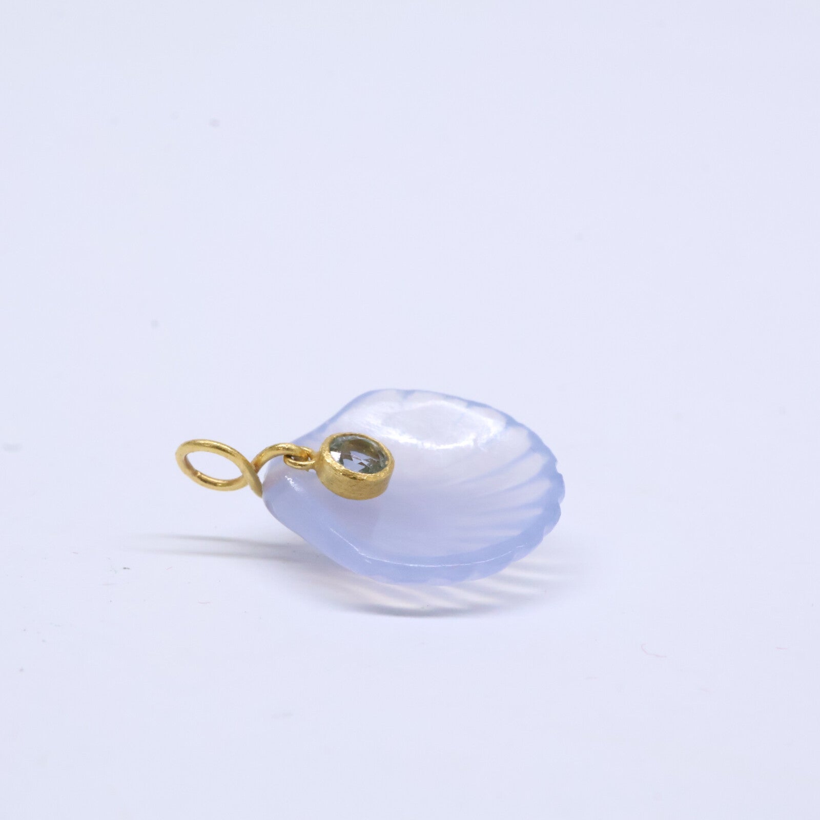 Marie-Helene de Taillac マリーエレーヌドゥタイヤック 【美品】22K カラーストーン シェル チャーム ペンダントトップ