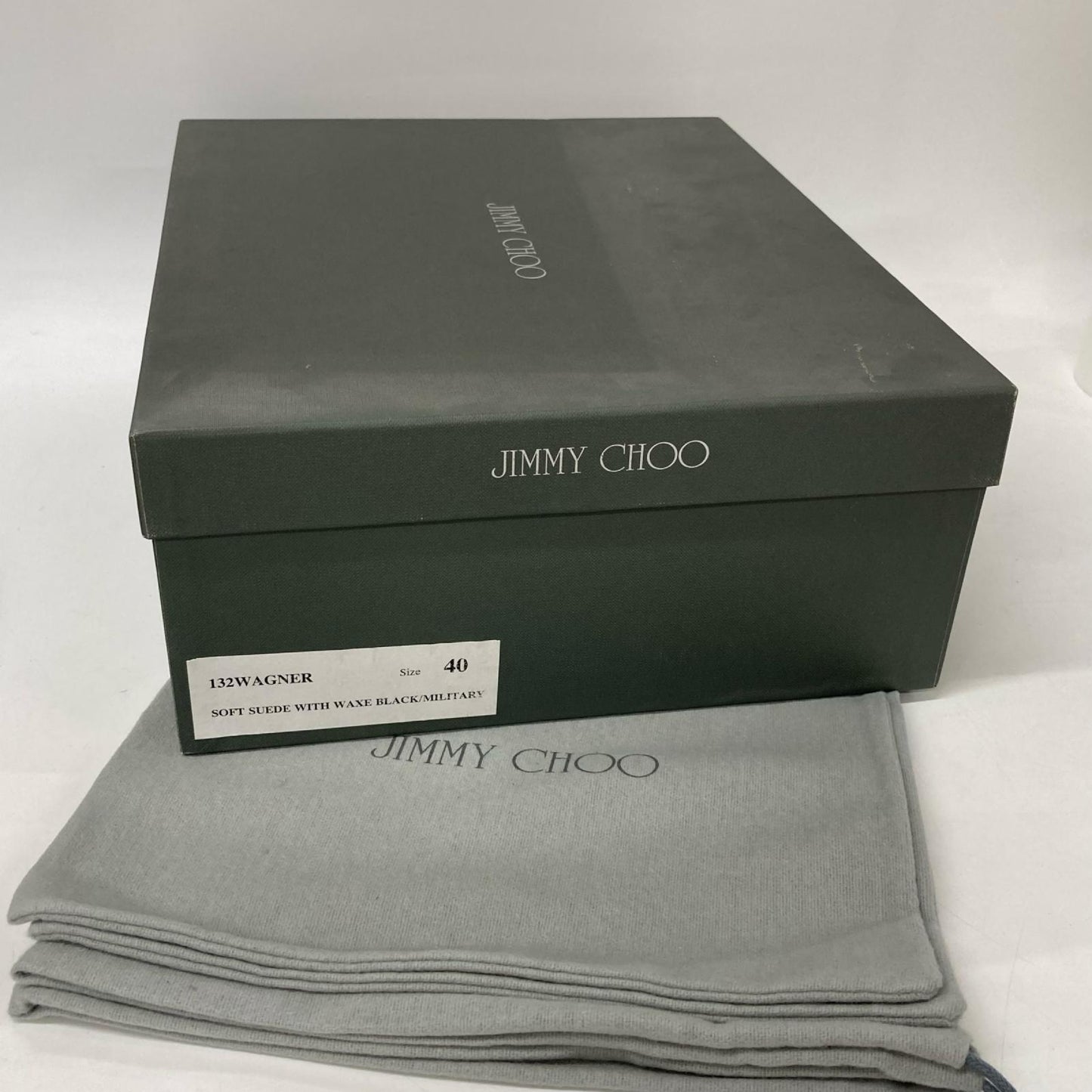 JIMMY CHOO ジミーチュウ 【新品同様】スエード レースアップ サイドゴア キャップトゥ ブーツ シューズ