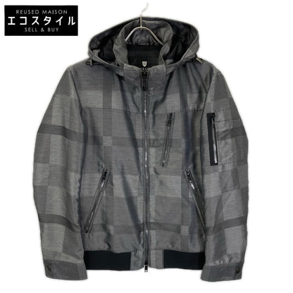 BLACK LABEL CRESTBRIDGE ブラックレーベルクレストブリッジ 51F03-202-06 グレー チェック ナイロン ジップパーカー ジャケット ジャケット