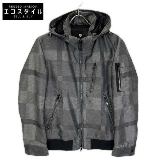BLACK LABEL CRESTBRIDGE ブラックレーベルクレストブリッジ 51F03-202-06 グレー チェック ナイロン ジップパーカー ジャケット ジャケット