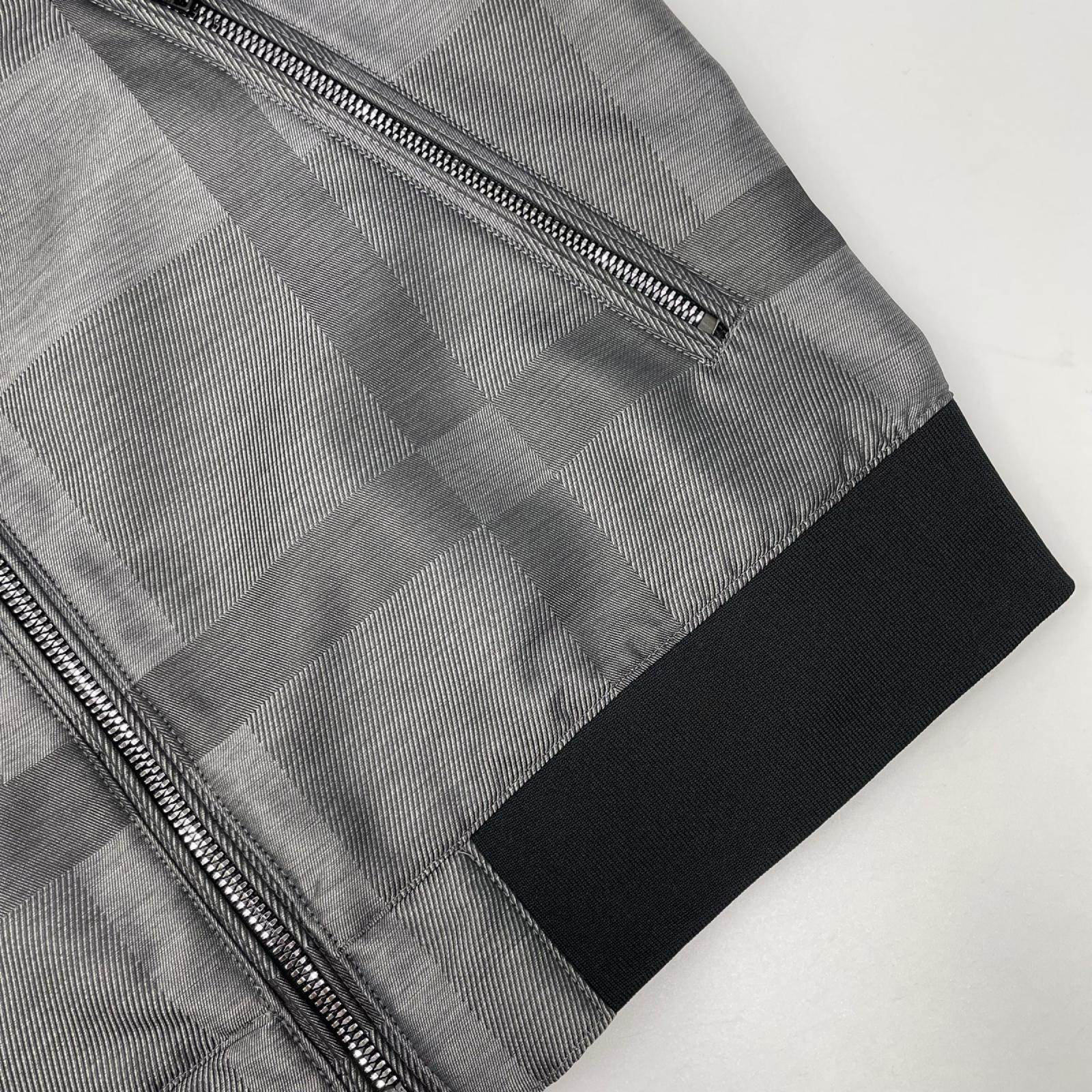 BLACK LABEL CRESTBRIDGE ブラックレーベルクレストブリッジ 51F03-202-06 グレー チェック ナイロン ジップパーカー ジャケット ジャケット