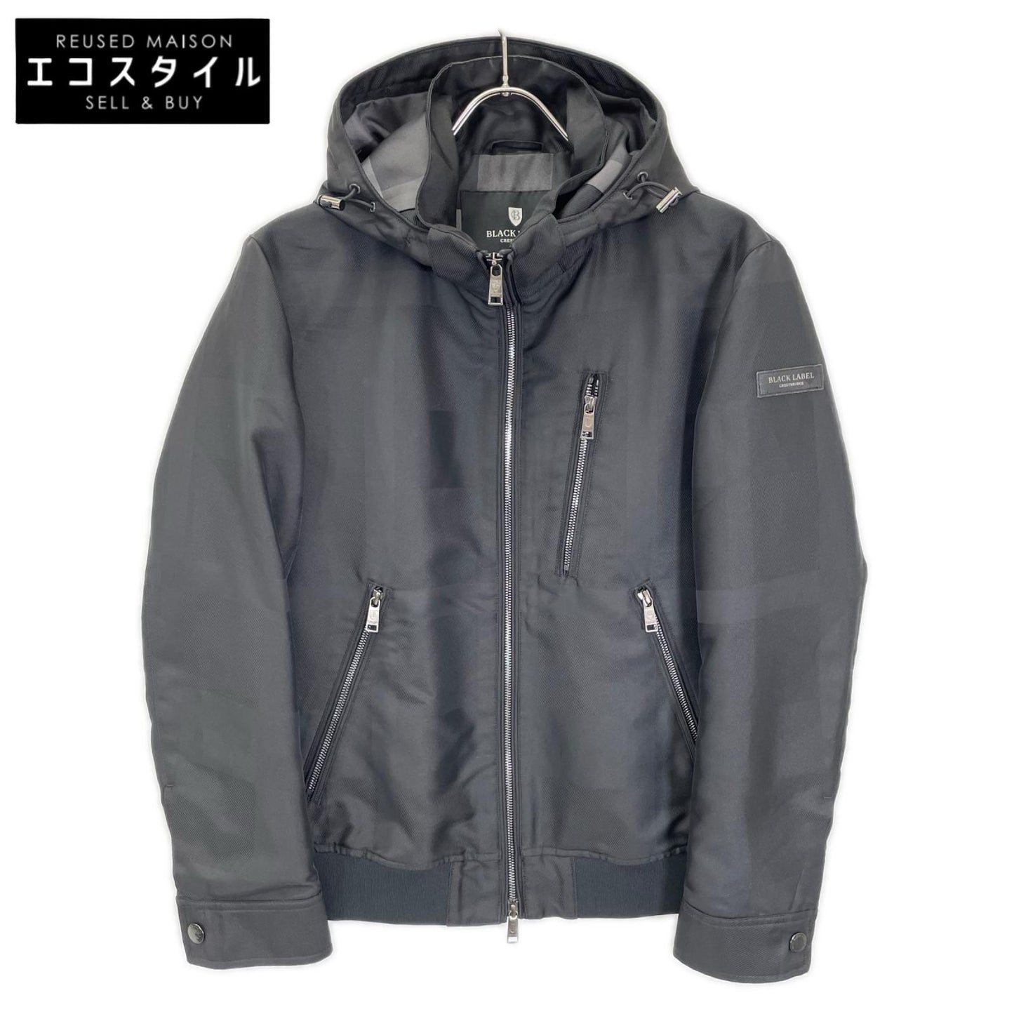 BLACK LABEL CRESTBRIDGE ブラックレーベルクレストブリッジ 51F01-800-09 ブラック チェック ジップパーカー ジャケット ジャケット