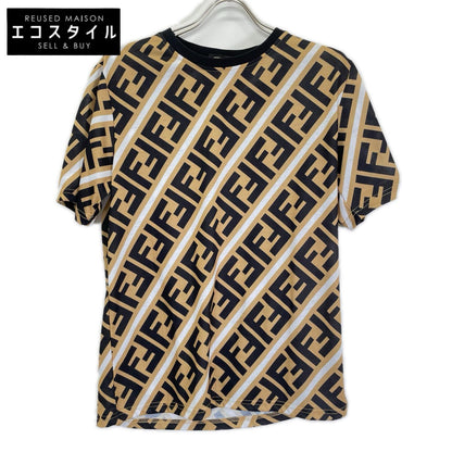 FENDI フェンディ FY0636 ブラウン 総柄 ズッカ柄 半袖Tシャツ トップス