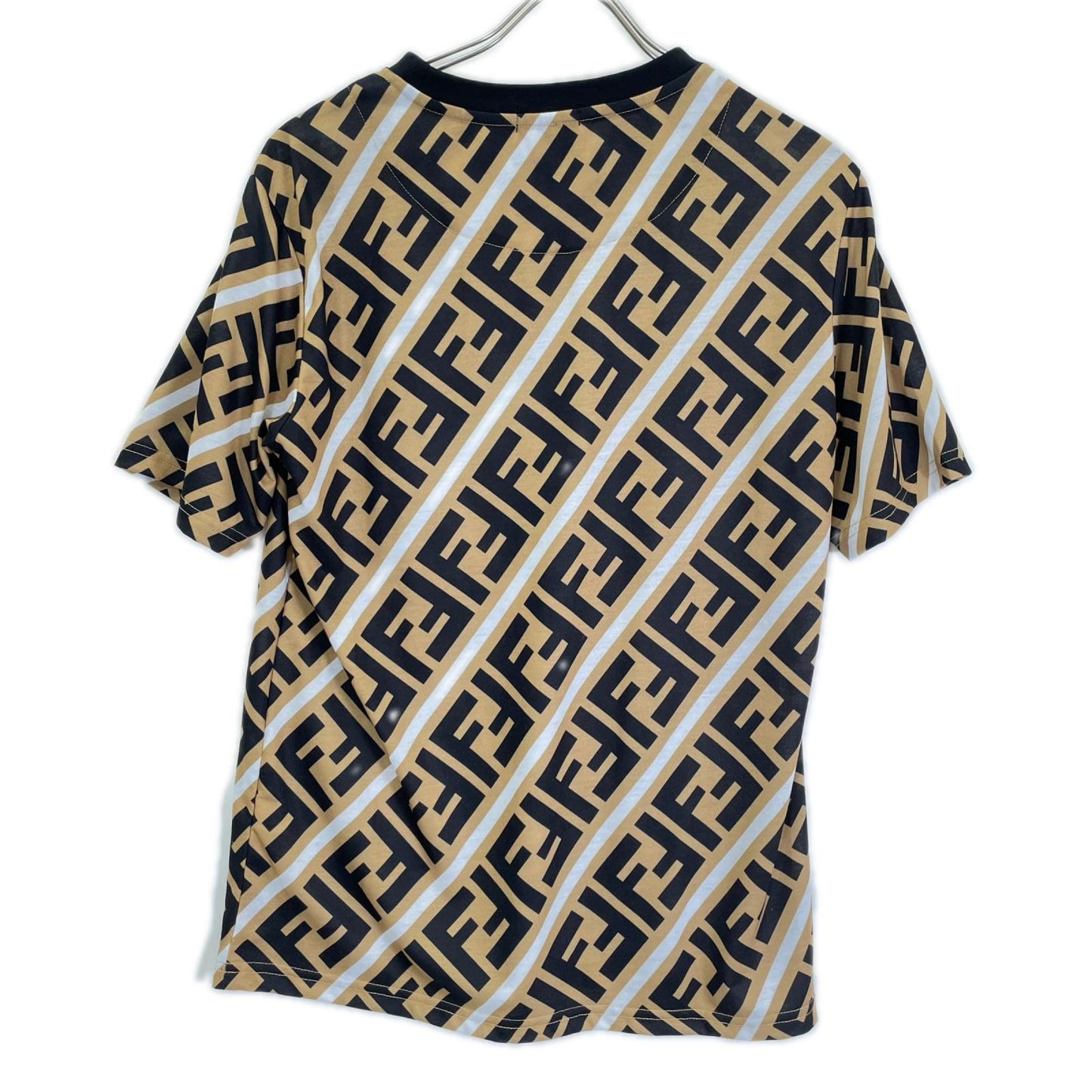 FENDI フェンディ FY0636 ブラウン 総柄 ズッカ柄 半袖Tシャツ トップス