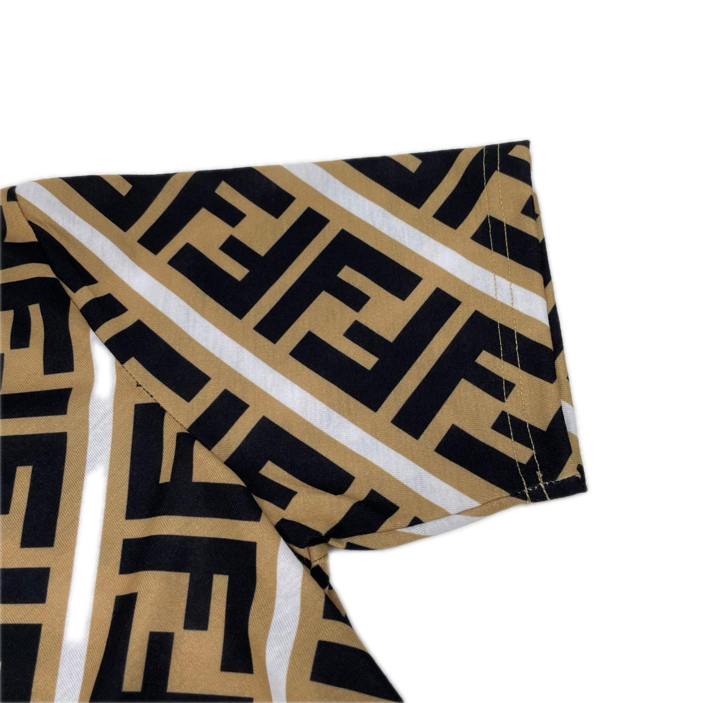 FENDI フェンディ FY0636 ブラウン 総柄 ズッカ柄 半袖Tシャツ トップス