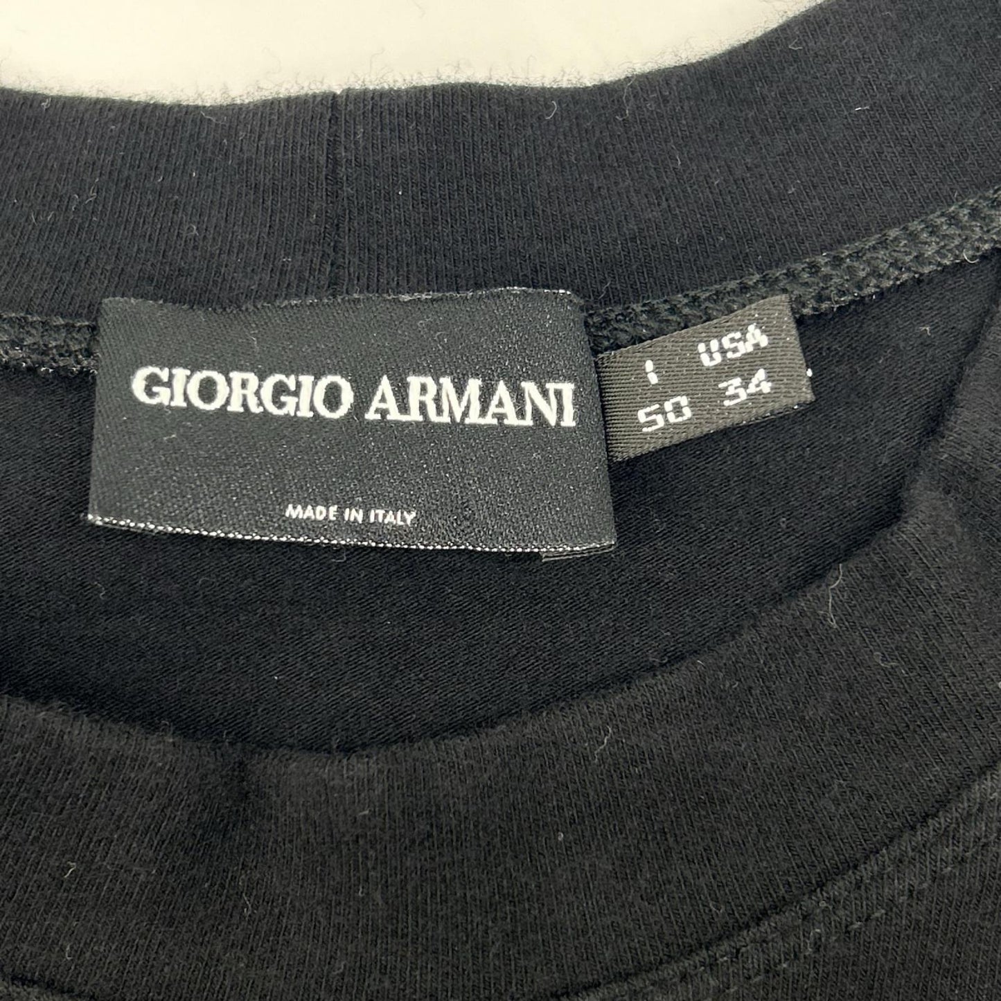 GIORGIOARMANI ジョルジオアルマーニ 90年代 ブラック プリント ポートフォリオ半袖 Tシャツ トップス