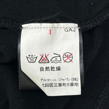 GIORGIOARMANI ジョルジオアルマーニ 90年代 ブラック プリント ポートフォリオ半袖 Tシャツ トップス