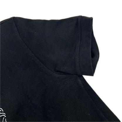 GIORGIOARMANI ジョルジオアルマーニ 90年代 ブラック プリント ポートフォリオ半袖 Tシャツ トップス