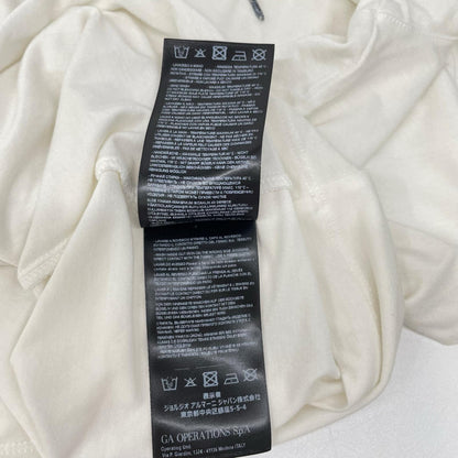 GIORGIOARMANI ジョルジオアルマーニ 3GST54 ホワイト ロゴ デザイン 半袖 Tシャツ トップス