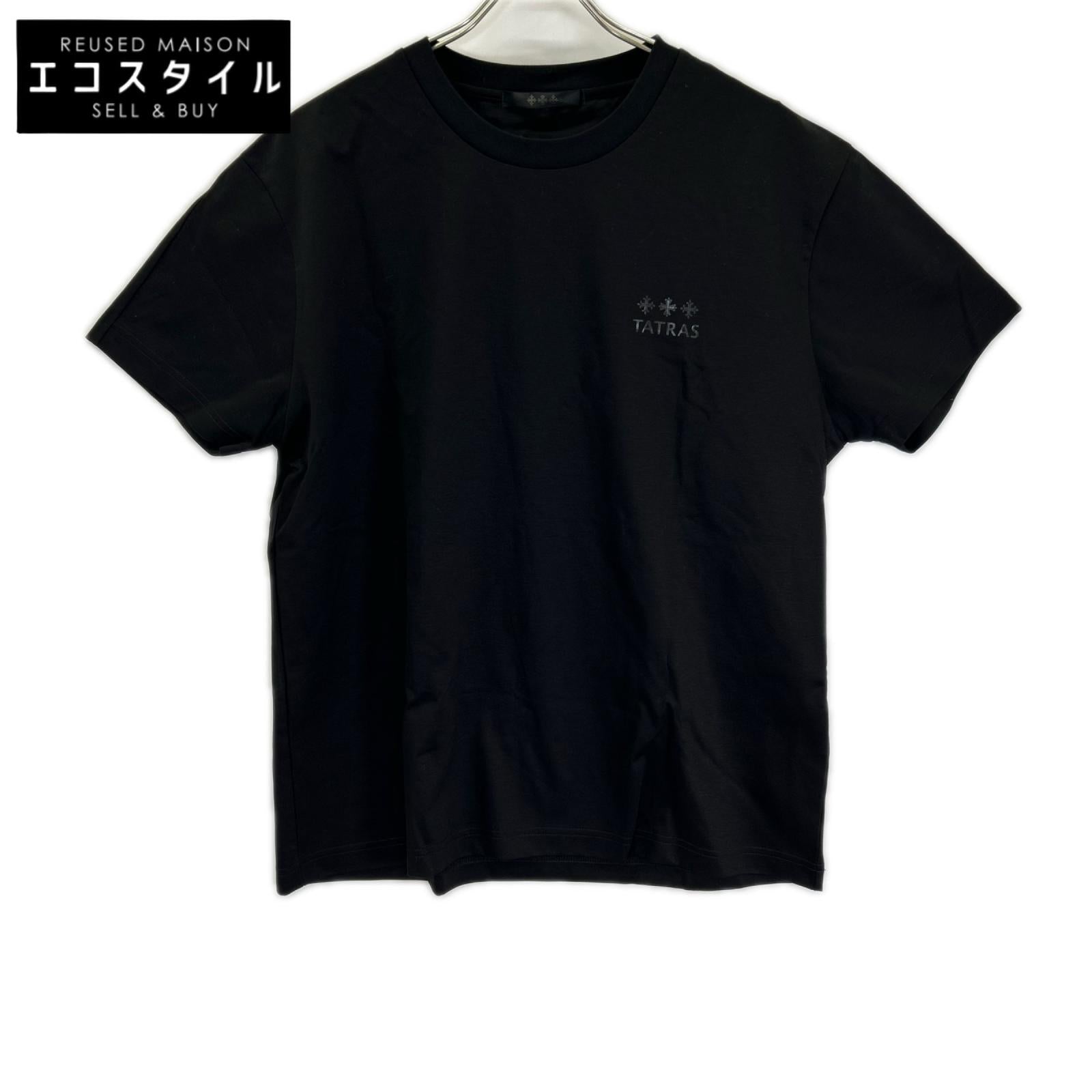 TATRAS タトラス MCKZ0368083588 ブラック ティデオ ショートスリーブTシャツ トップス