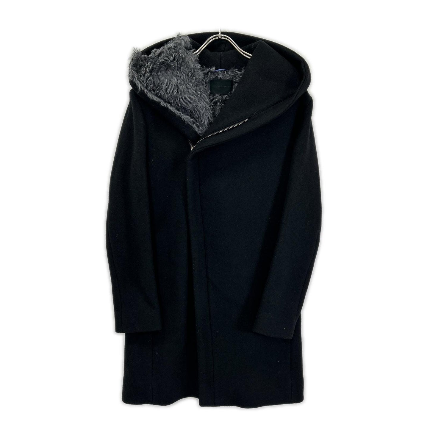 jun hashimoto ジュンハシモト ×STEIFF 1011820006 ブラック WRAP HOODED COAT コート