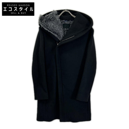 jun hashimoto ジュンハシモト ×STEIFF 1011820006 ブラック WRAP HOODED COAT コート