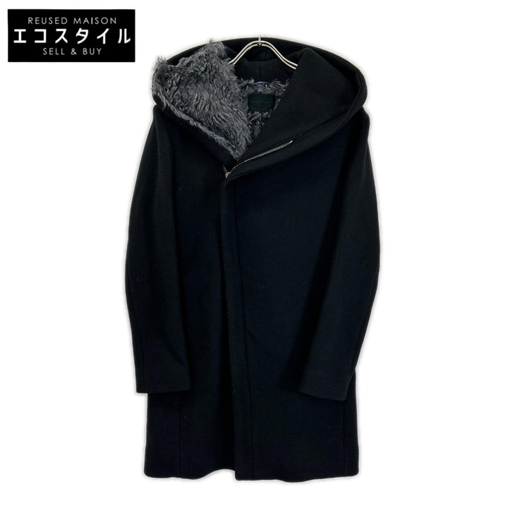 jun hashimoto ジュンハシモト ×STEIFF 1011820006 ブラック WRAP HOODED COAT コート