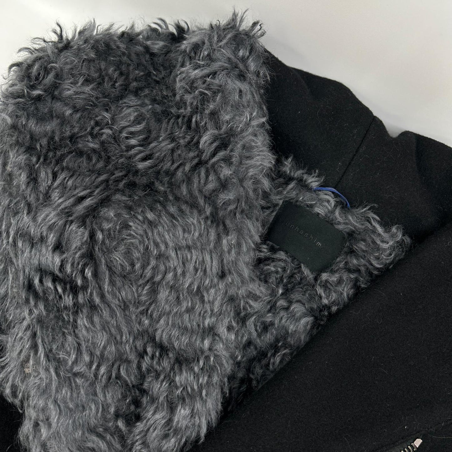 jun hashimoto ジュンハシモト ×STEIFF 1011820006 ブラック WRAP HOODED COAT コート