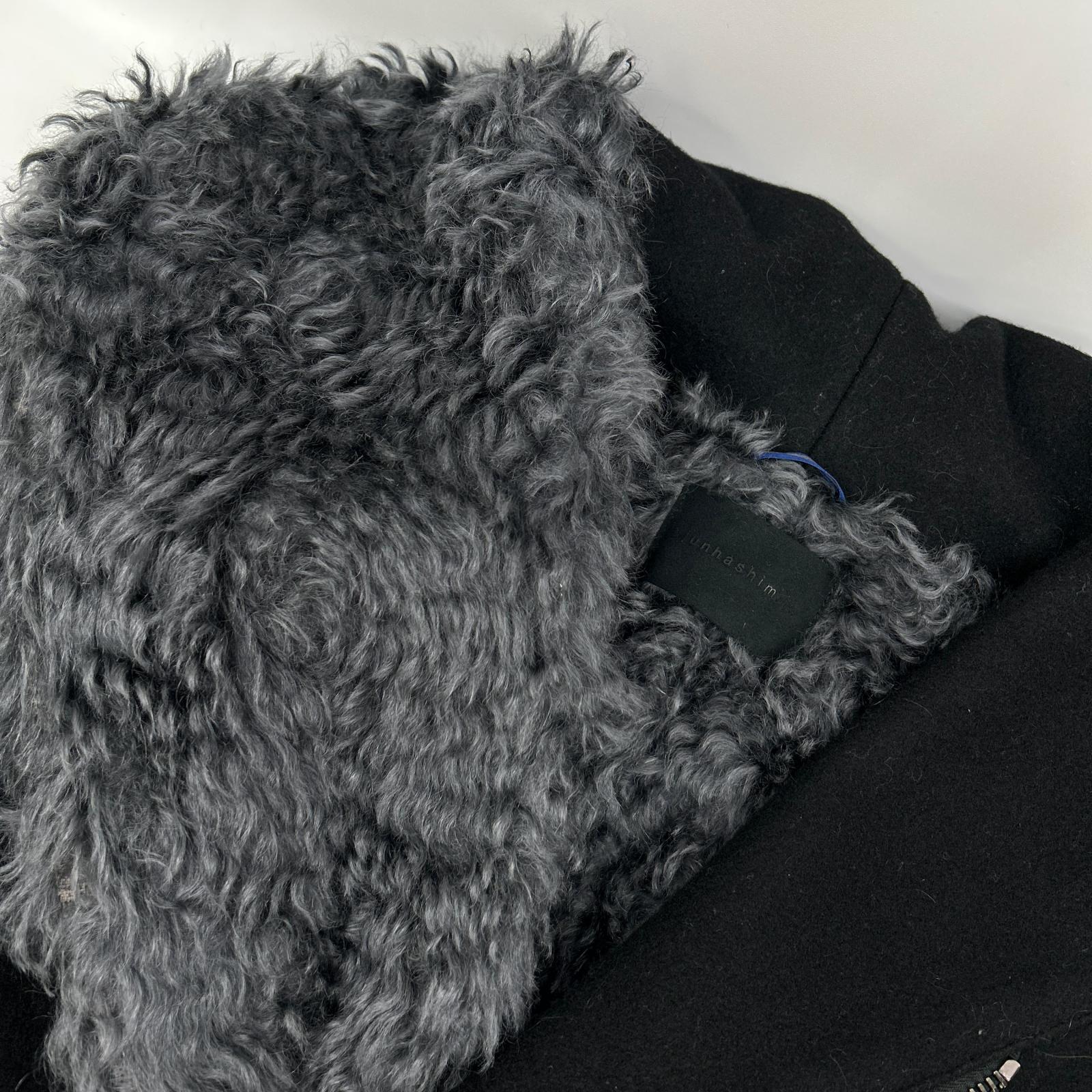 jun hashimoto ジュンハシモト ×STEIFF 1011820006 ブラック WRAP HOODED COAT コート