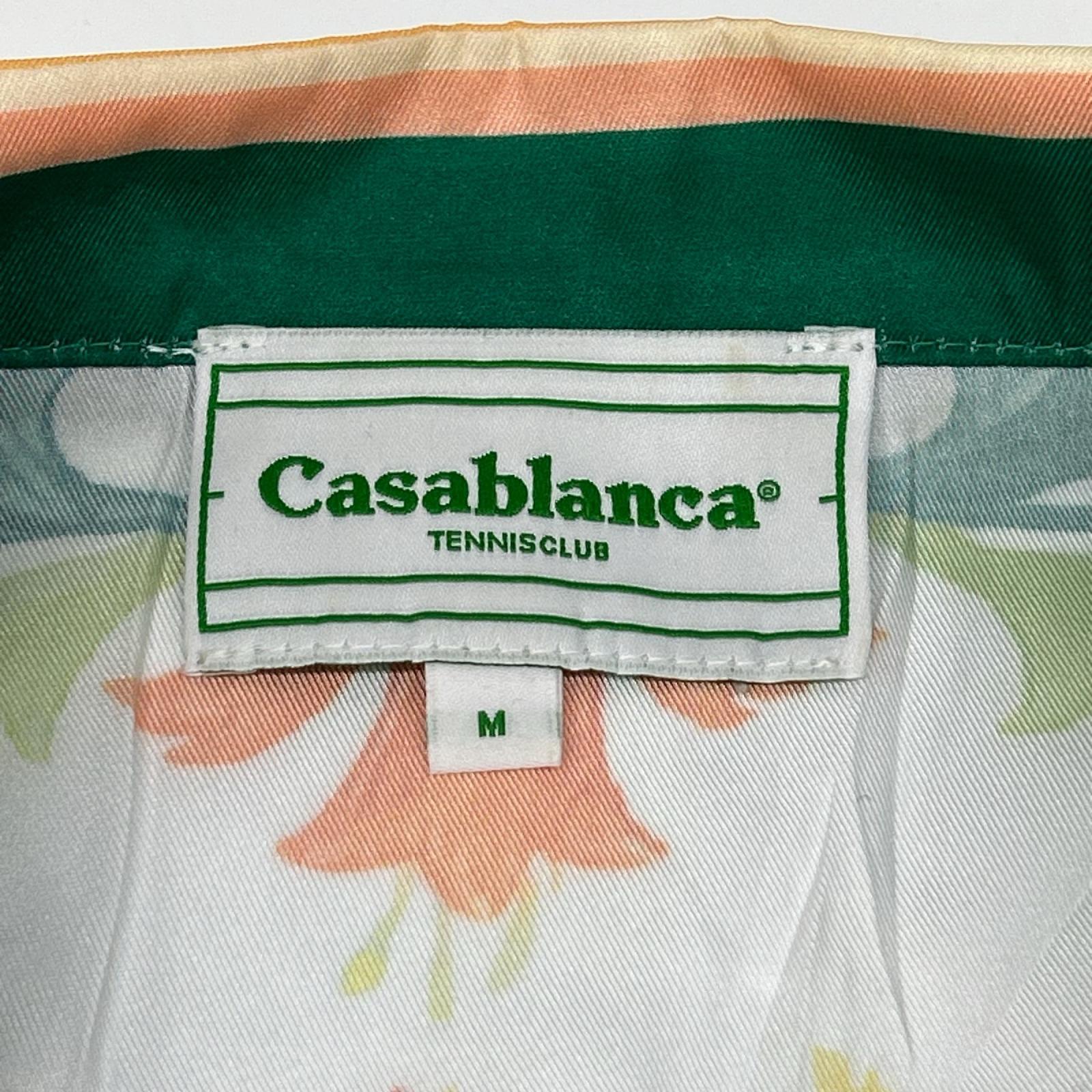 CASABLANCA カサブランカ MS20-SH-003 ホワイト シルク L'Arche Fleurie 総柄 S/Sシャツ トップス