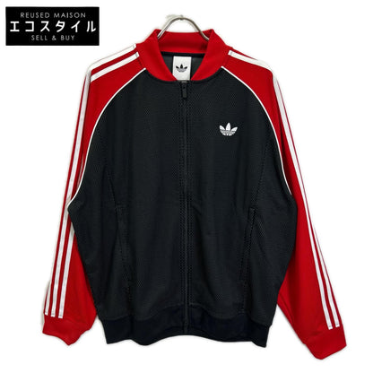 adidas アディダス KE0115 レッド×ブラック ルーズメッシュトラックトップ ジャケット