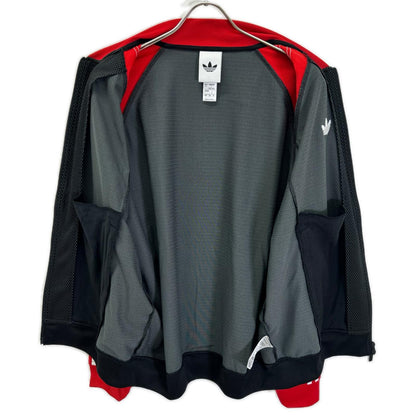 adidas アディダス KE0115 レッド×ブラック ルーズメッシュトラックトップ ジャケット