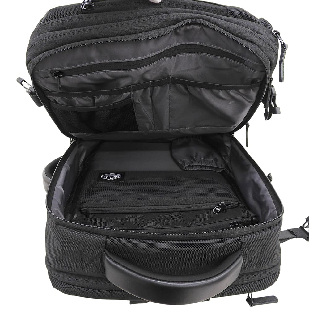 SIMCLEAR シムクリア 美品 TSUNAGU BAG SQUARE ツナグバッグスクエア リュック デイパック メンズ 黒 ブラック リュック バックパック