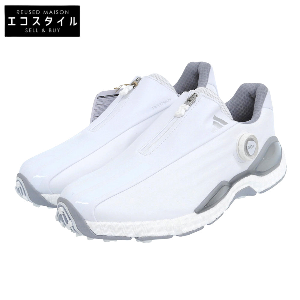 adidas アディダス 新品同様 コードカオス 27 ボア CODECHAOS BOA ゴルフシューズ メンズ ホワイト×シルバー 27.0cm KI1387 シューズ