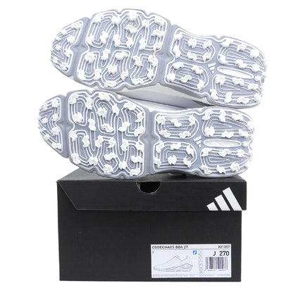 adidas アディダス 新品同様 コードカオス 27 ボア CODECHAOS BOA ゴルフシューズ メンズ ホワイト×シルバー 27.0cm KI1387 シューズ
