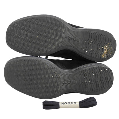 HOGAN ホーガン レザー スエード切替 スニーカー シューズ メンズ 黒 ブラック 5 シューズ