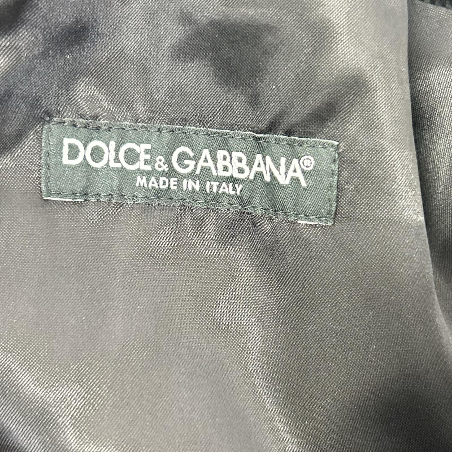 DOLCE&GABBANA ドルチェアンドガッバーナ G7152T ブラック×グレー コーデュロイ ニット切替 ベスト ベスト