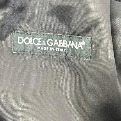 DOLCE&GABBANA ドルチェアンドガッバーナ G7152T ブラック×グレー コーデュロイ ニット切替 ベスト ベスト