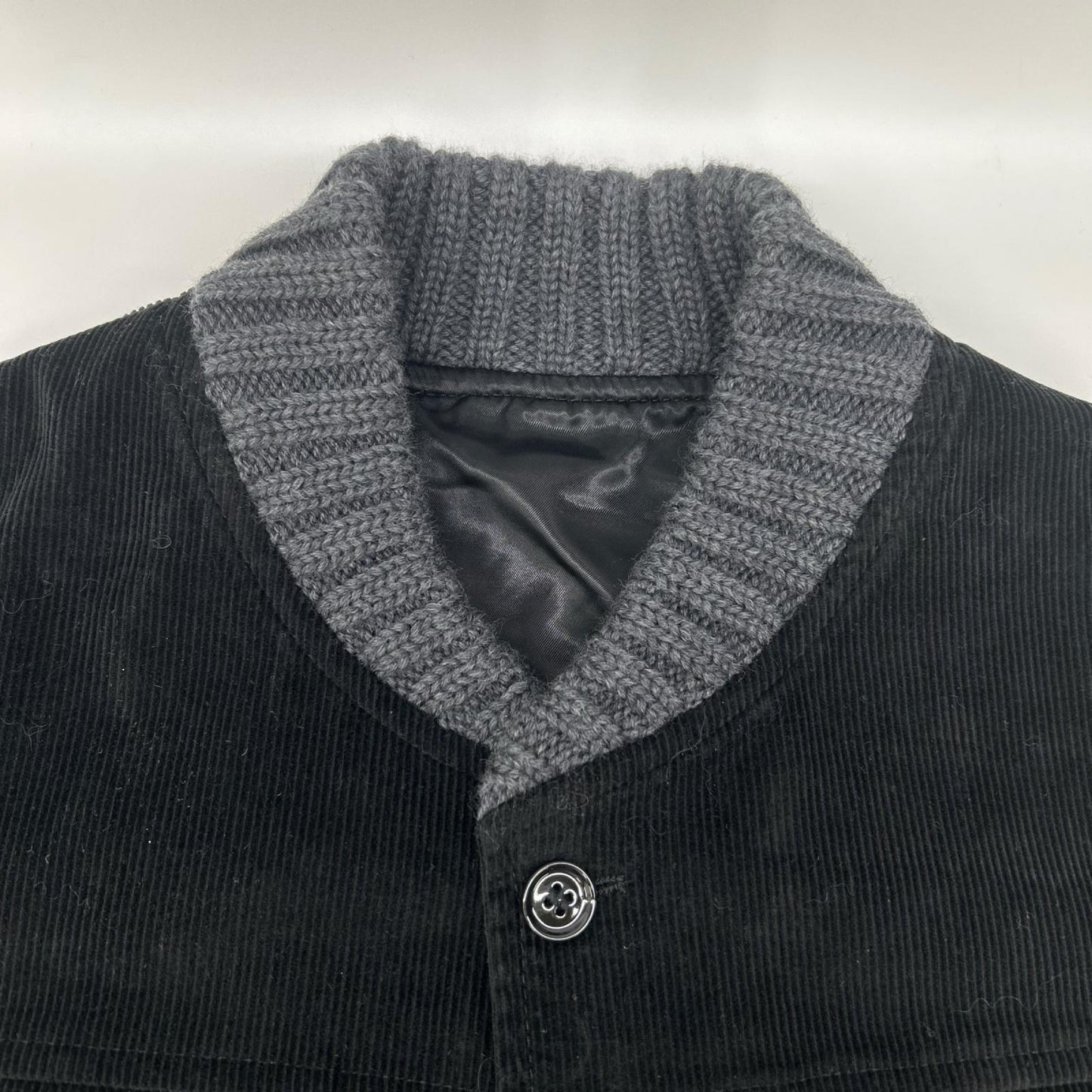 DOLCE&GABBANA ドルチェアンドガッバーナ G7152T ブラック×グレー コーデュロイ ニット切替 ベスト ベスト