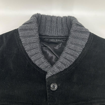 DOLCE&GABBANA ドルチェアンドガッバーナ G7152T ブラック×グレー コーデュロイ ニット切替 ベスト ベスト