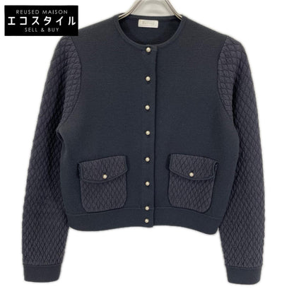 BALLSEY ボールジー 11-02-24-02103 グレー ウールコットンパールコンビ クルーネックカーディガン トップス