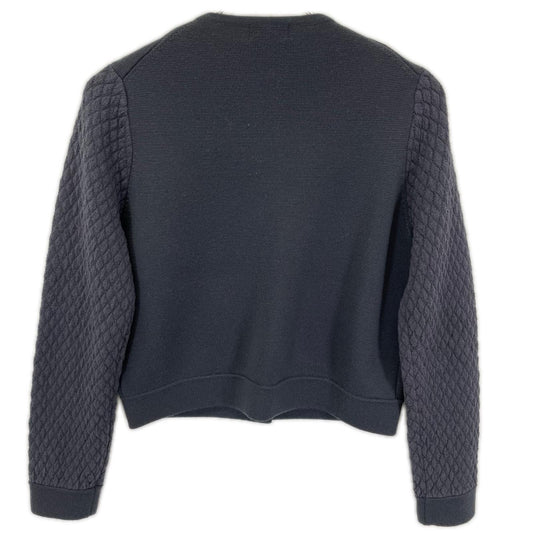 BALLSEY ボールジー 11-02-24-02103 グレー ウールコットンパールコンビ クルーネックカーディガン トップス