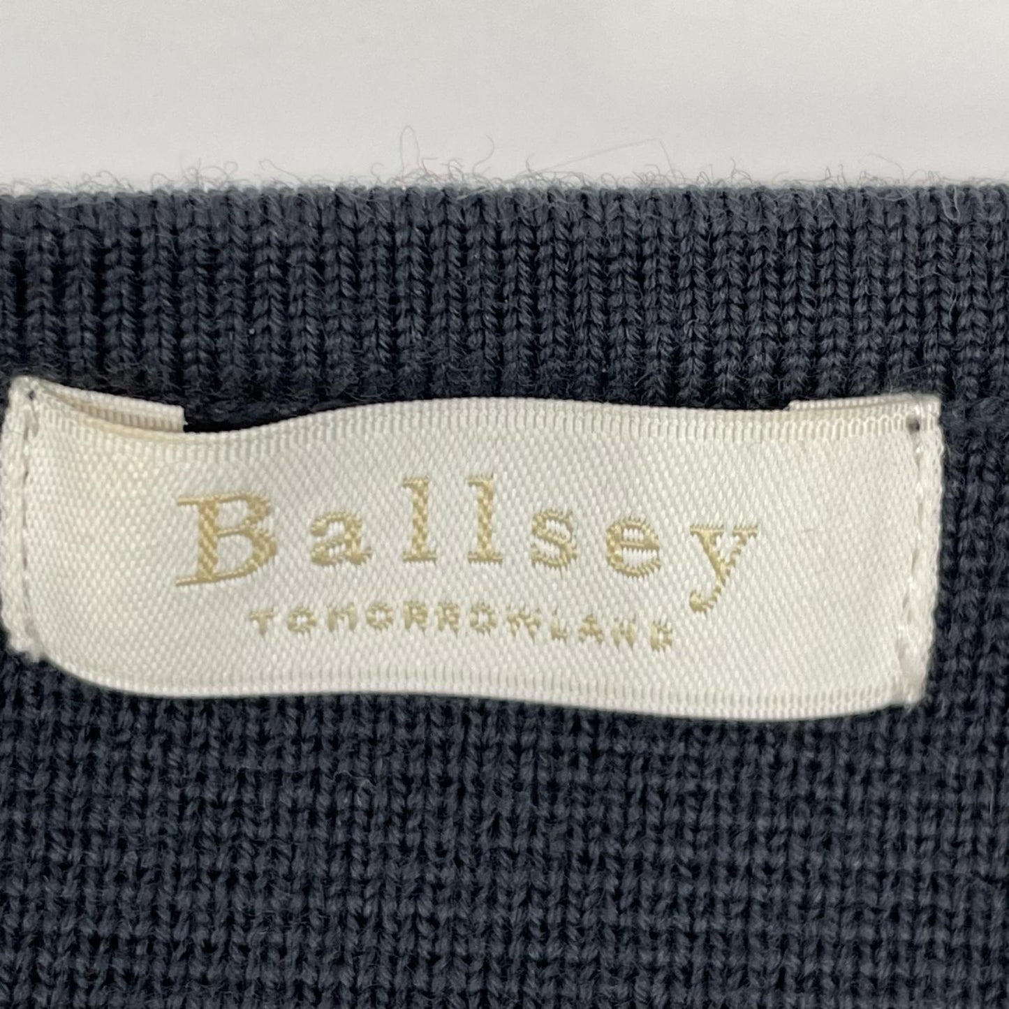 BALLSEY ボールジー 11-02-24-02103 グレー ウールコットンパールコンビ クルーネックカーディガン トップス