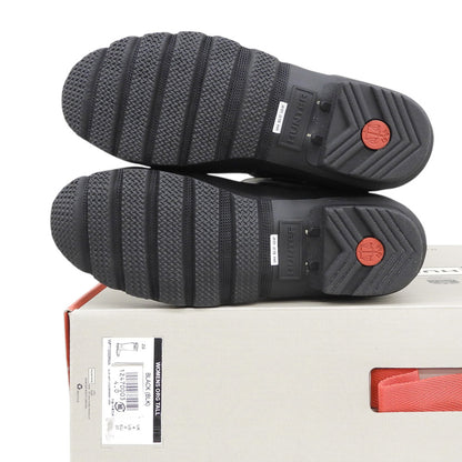 HUNTER ハンター ラバー ロングレインブーツ レディース ブラック UK4 WFT1000RMA シューズ
