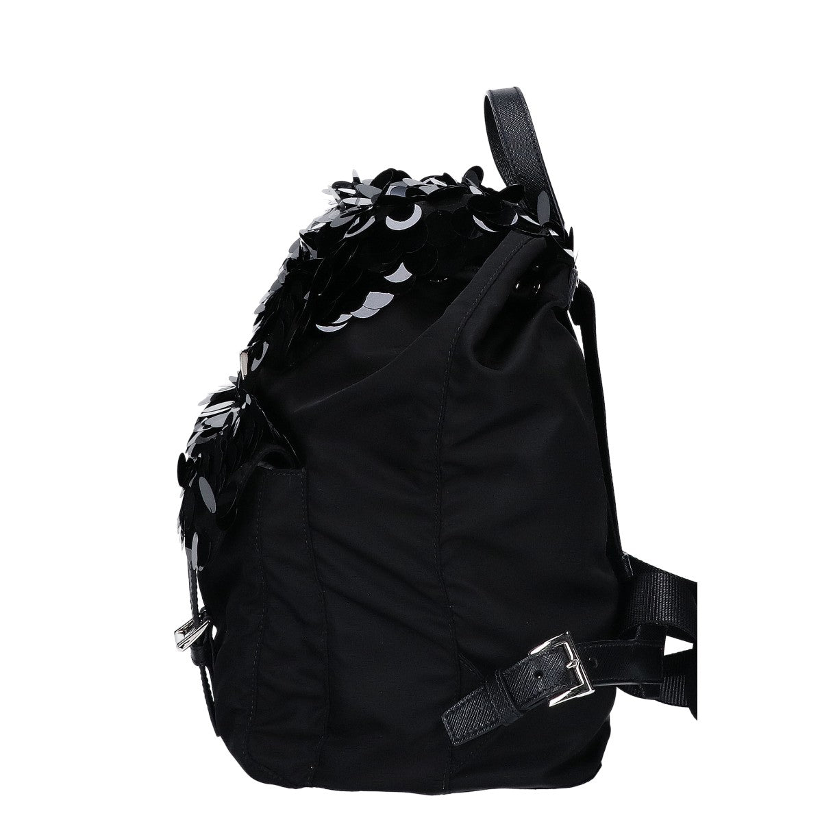 PRADA プラダ 美品 1BZ811 ナイロン スパンコール バックパック リュック バックパック