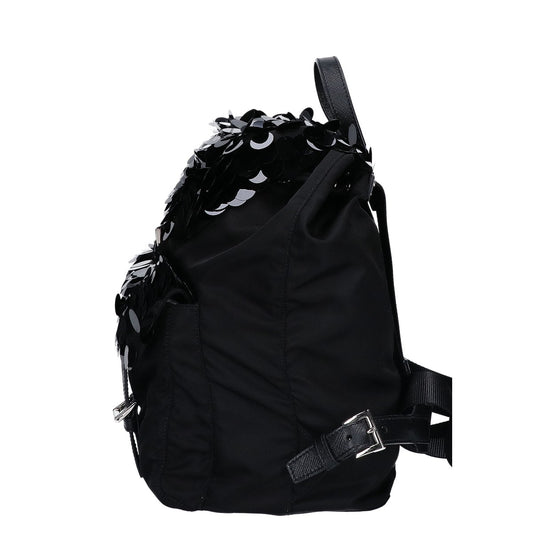 PRADA プラダ 美品 1BZ811 ナイロン スパンコール バックパック リュック バックパック