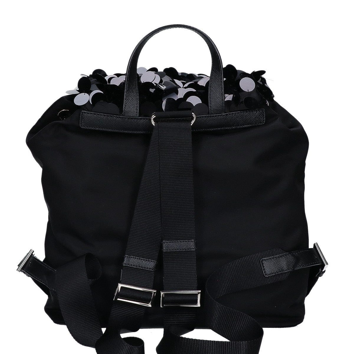 PRADA プラダ 美品 1BZ811 ナイロン スパンコール バックパック リュック バックパック