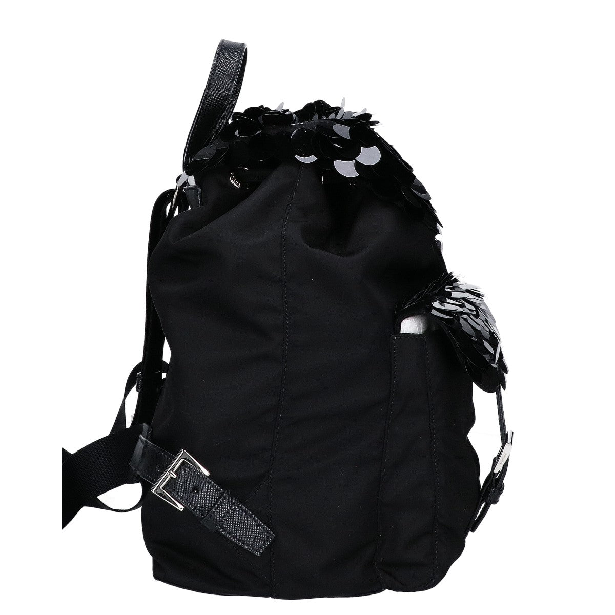 PRADA プラダ 美品 1BZ811 ナイロン スパンコール バックパック リュック バックパック