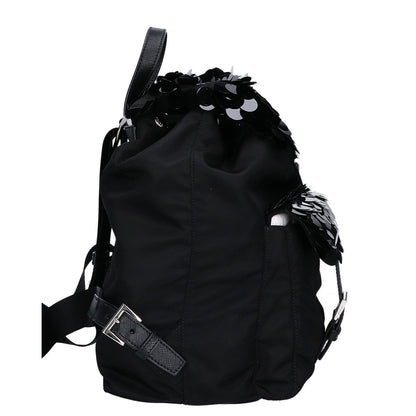 PRADA プラダ 美品 1BZ811 ナイロン スパンコール バックパック リュック バックパック