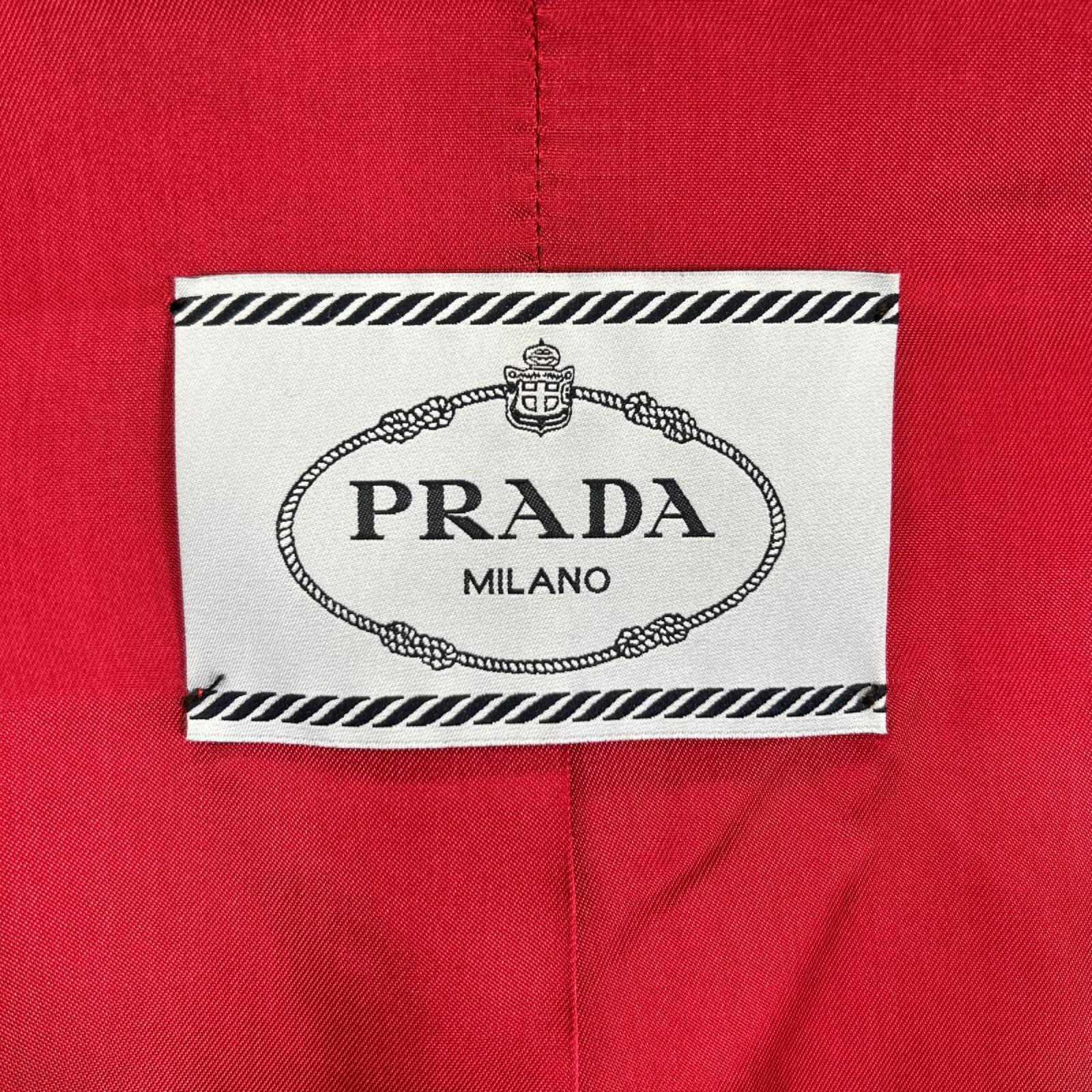 PRADA プラダ P577A S132 レッド×ターコイズ ギンガムチェック テーラードジャケット ジャケット