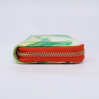 ETRO エトロ 【新品同様】トロピカルデザイン ラウンドジップ ロングウォレット 長財布（小銭入れあり）