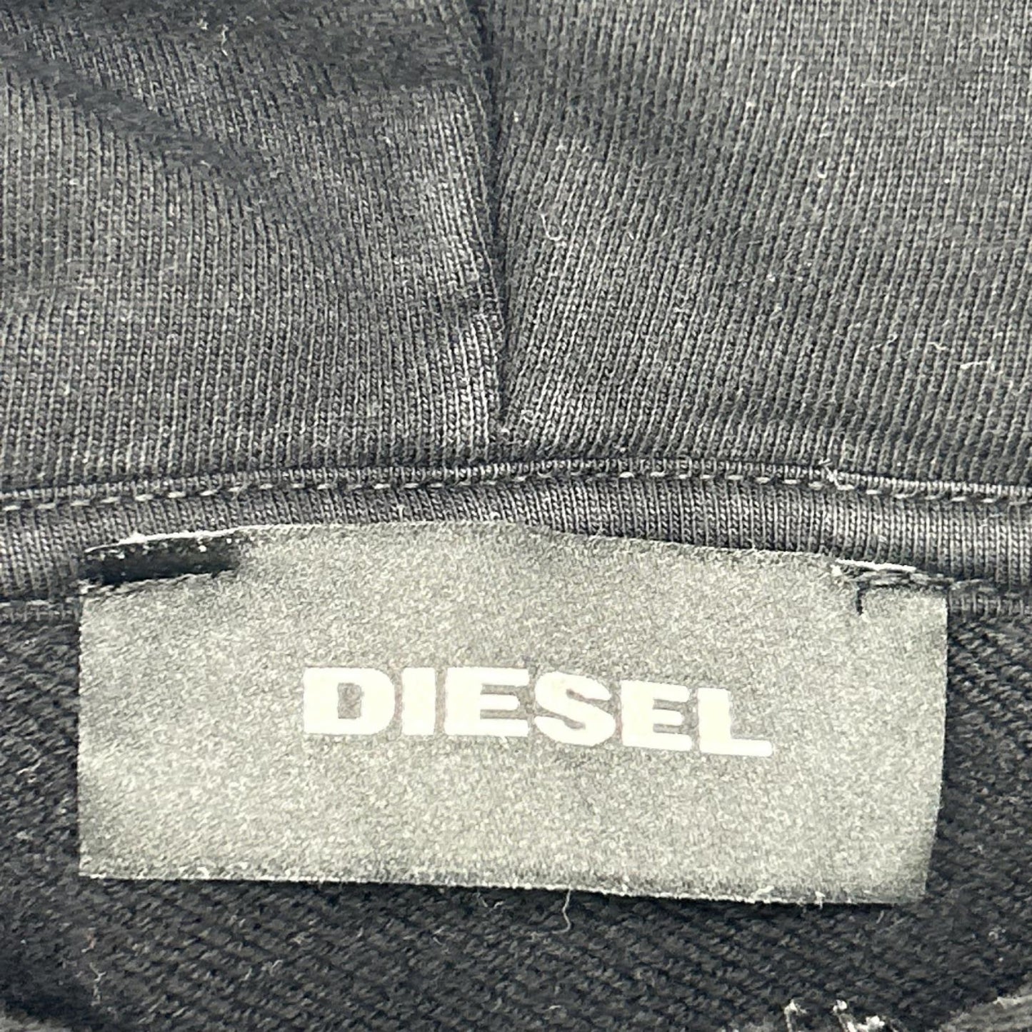 DIESEL ディーゼル ブラック×ピンク コットン 刺繍パーカー トップス