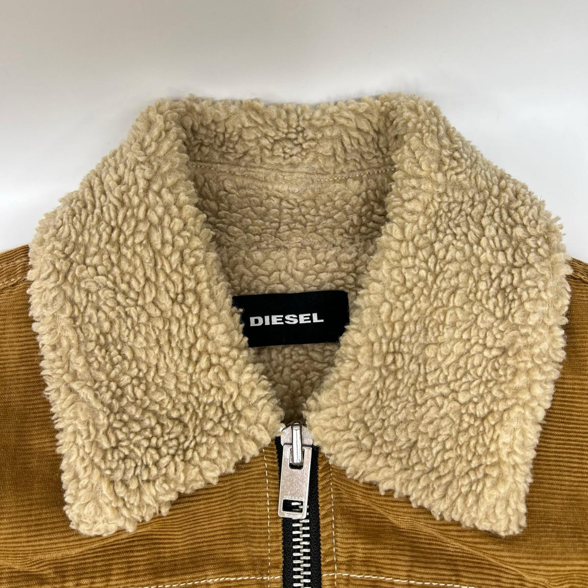 DIESEL ディーゼル ブラウン ボア コーデュロイジップアップジャケット ジャケット