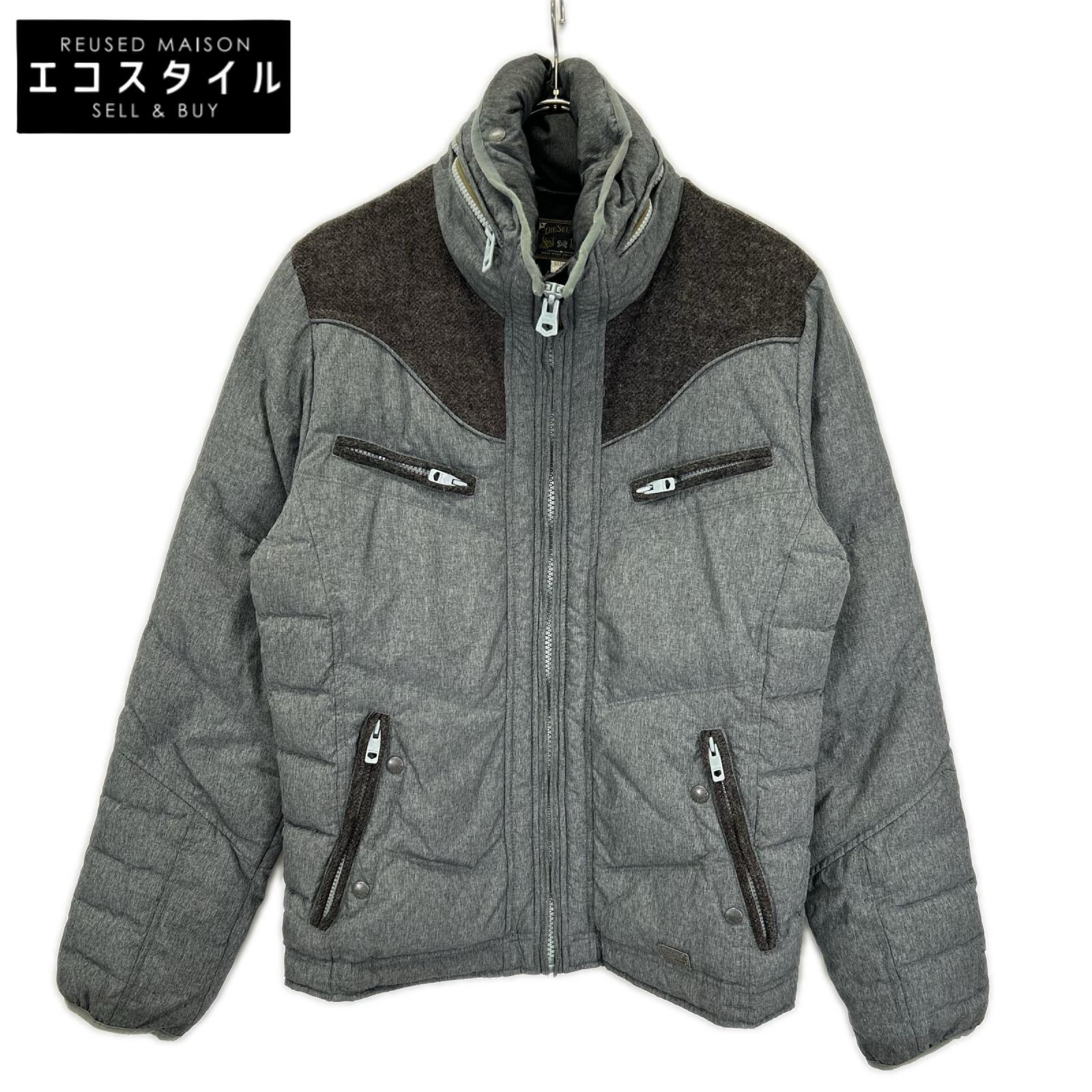 DIESEL ディーゼル グレー 切り替えデザイン ダウンジャケット ジャケット