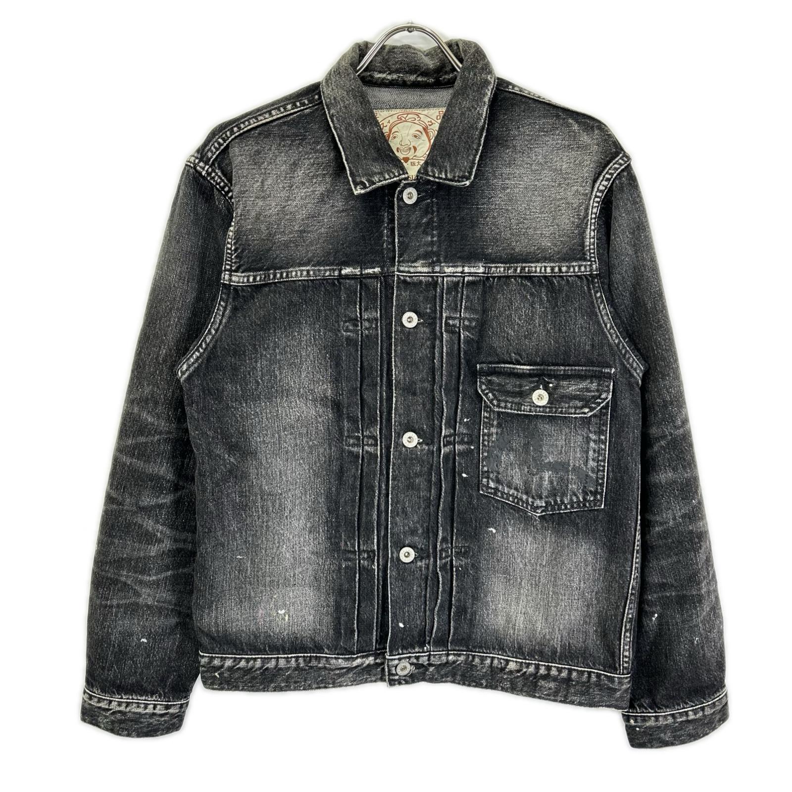 EVISU エヴィス 2ESEJM5DJ6003XXDN ブラック カモメプリント レギュラーフィット デニムトラッカージャケット ジャケット
