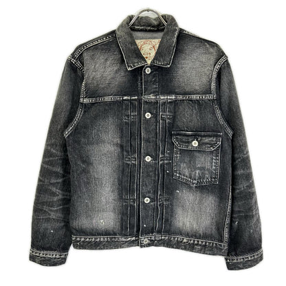 EVISU エヴィス 2ESEJM5DJ6003XXDN ブラック カモメプリント レギュラーフィット デニムトラッカージャケット ジャケット