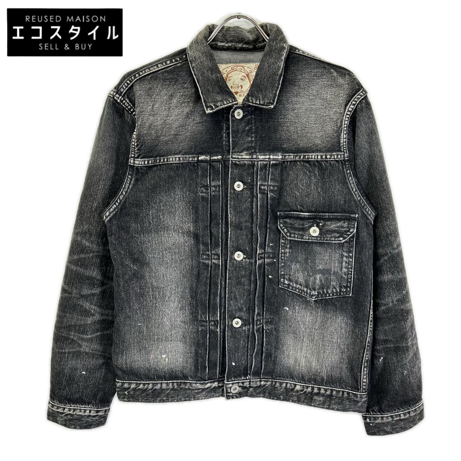 EVISU エヴィス 2ESEJM5DJ6003XXDN ブラック カモメプリント レギュラーフィット デニムトラッカージャケット ジャケット