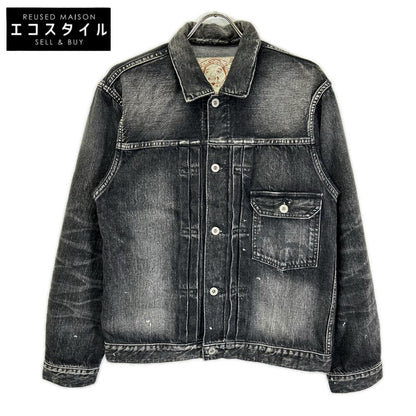 EVISU エヴィス 2ESEJM5DJ6003XXDN ブラック カモメプリント レギュラーフィット デニムトラッカージャケット ジャケット