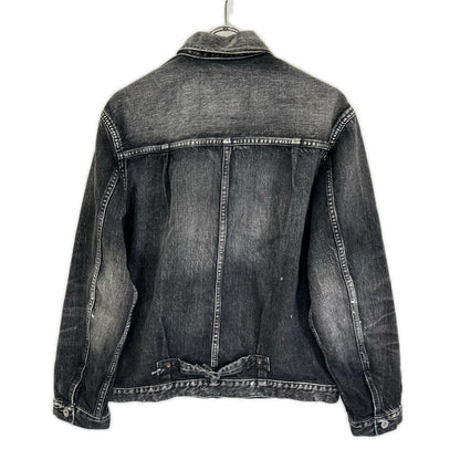 EVISU エヴィス 2ESEJM5DJ6003XXDN ブラック カモメプリント レギュラーフィット デニムトラッカージャケット ジャケット